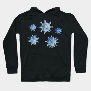 Bright lurid beautiful coronavirus cells Hoodie